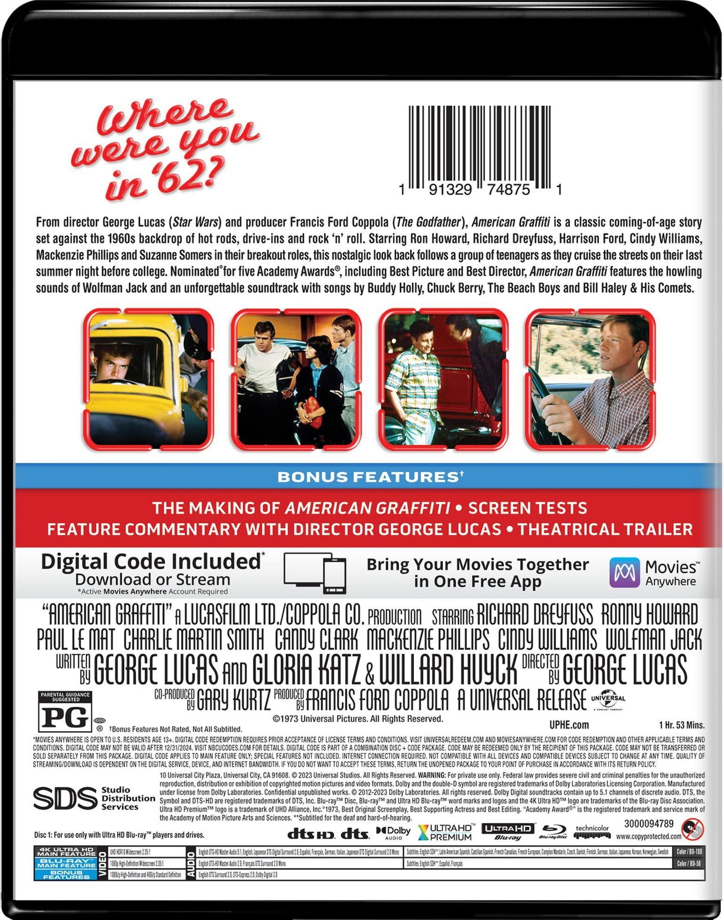 American Graffiti 4K Ultra HD + Blu-ray with Slipcover (Universal U.S.)