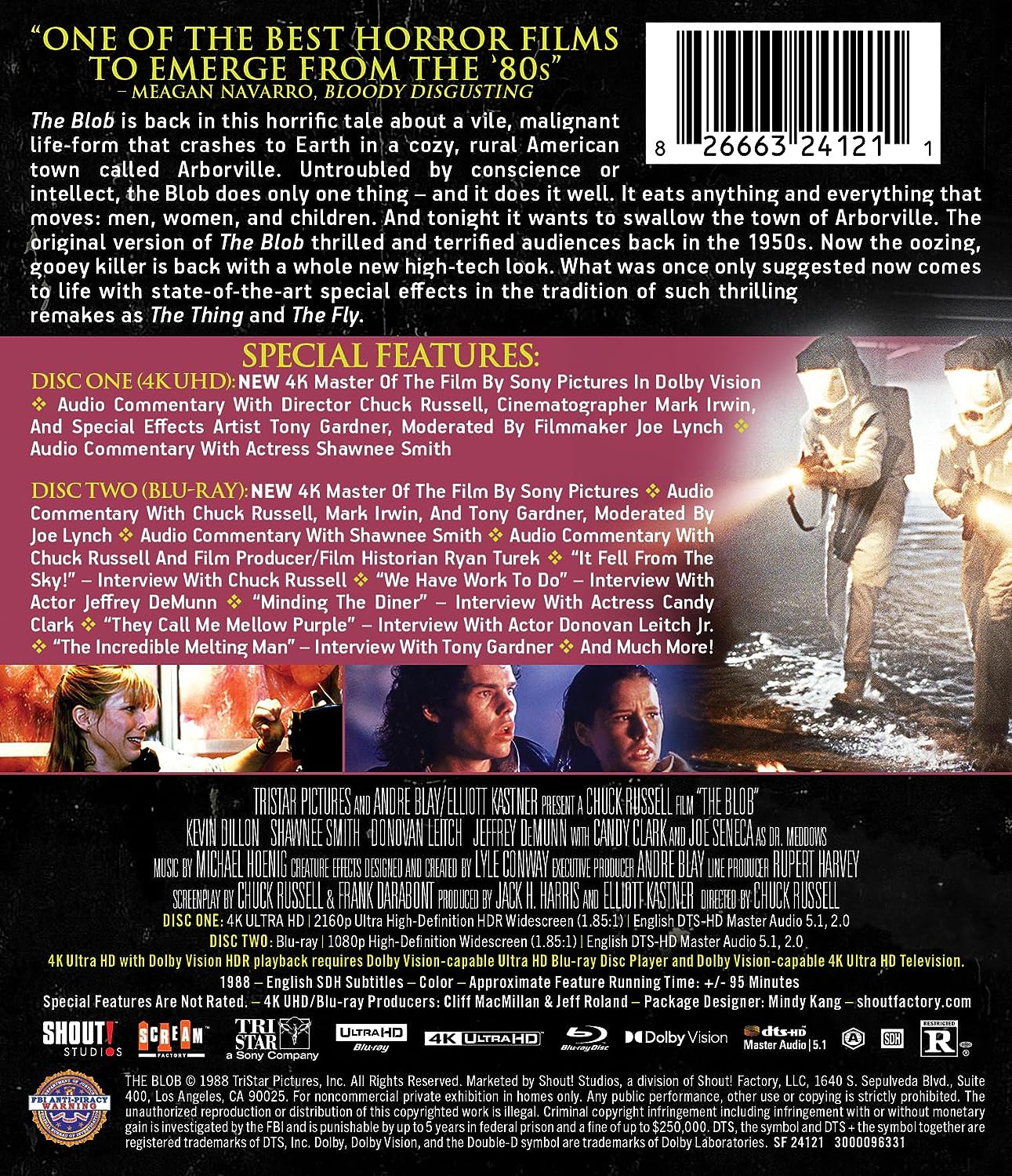 The Blob Collector's Edition 4K UHD + Blu-ray with Slipcover (Scream Factory)
