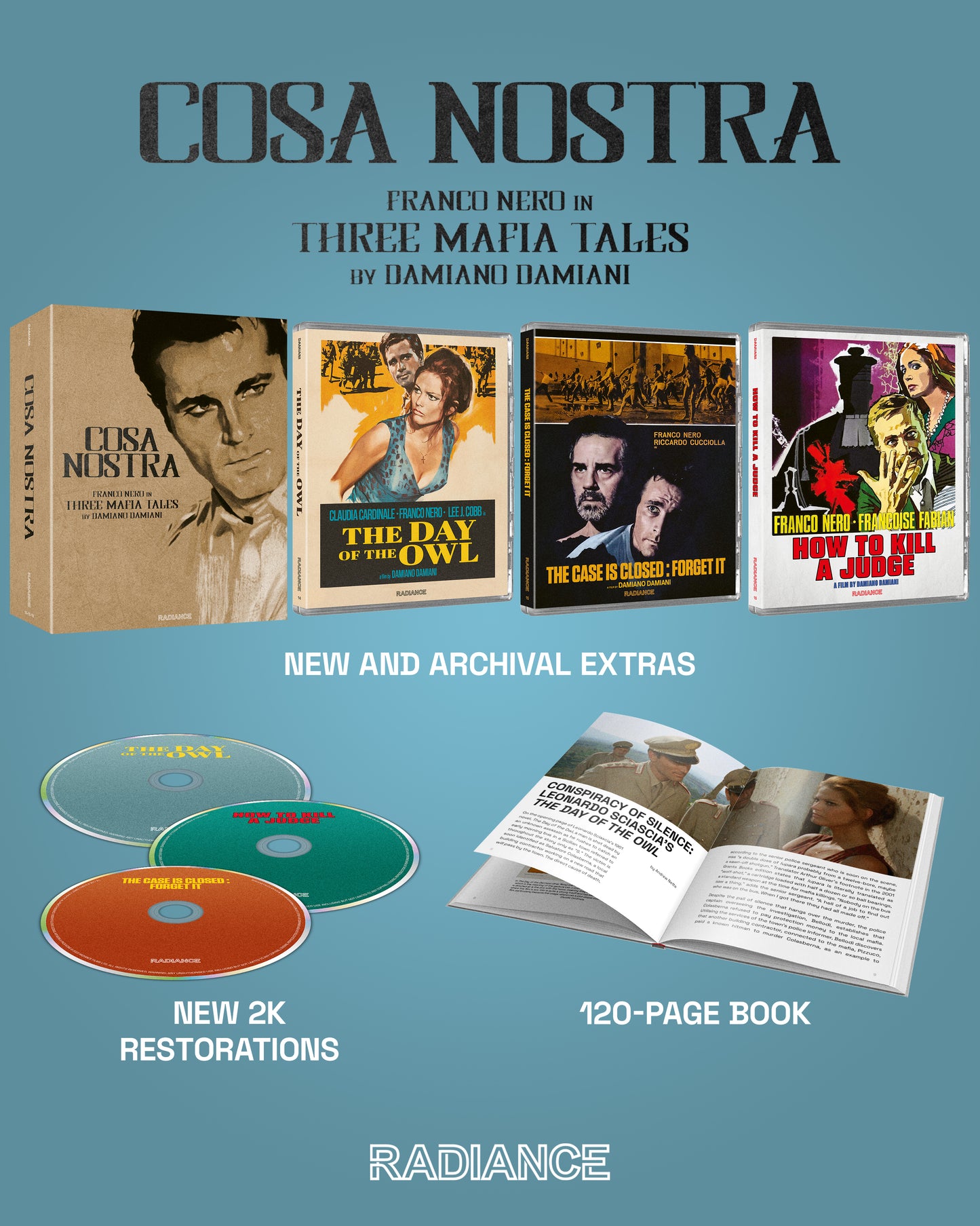 Cosa Nostra: Franco Nero In Three Mafia Tales Blu-ray (Radiance Films/U.S.)