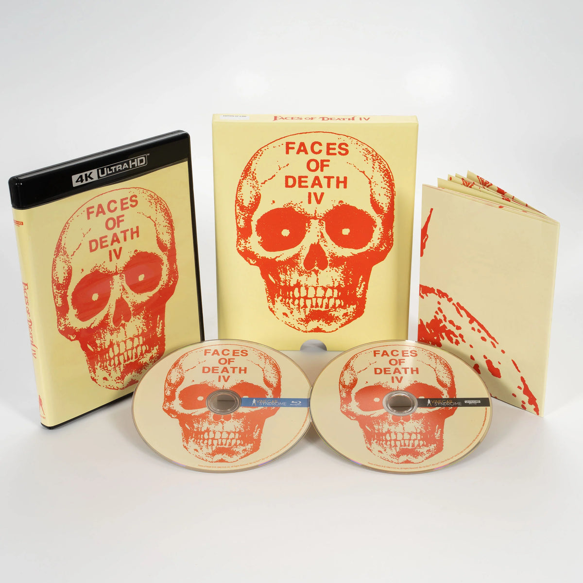 Faces of Death IV 4K UHD + Blu-ray with Limited Edition Slipcase (Vinegar Syndrome) LIMIT 1 PER CUSTOMER