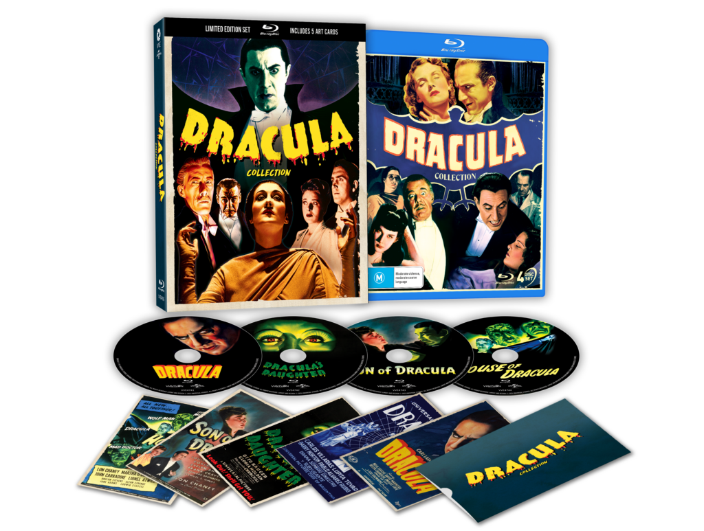 Dracula Film Collection (1931 – 1945) – 4-Disc Blu-ray Limited Edition 3D Lenticular Hardcase + Art Cards (ViaVision/Region Free)