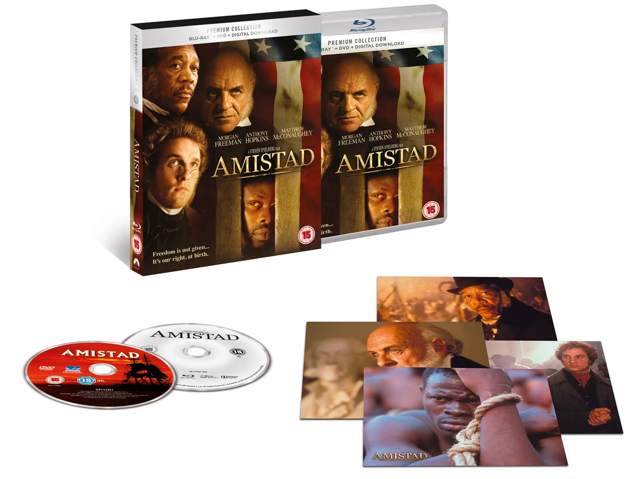 Amistad Blu-ray + DVD with Slipcover + Art Cards - The Premium Collection (Paramount/Region Free/2)