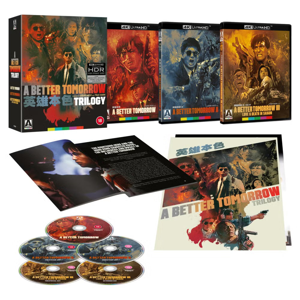 A Better Tomorrow Trilogy Limited Edition 4K UHD with Slip (Arrow Video UK/Region Free/B) LIMIT 1 PER CUSTOMER