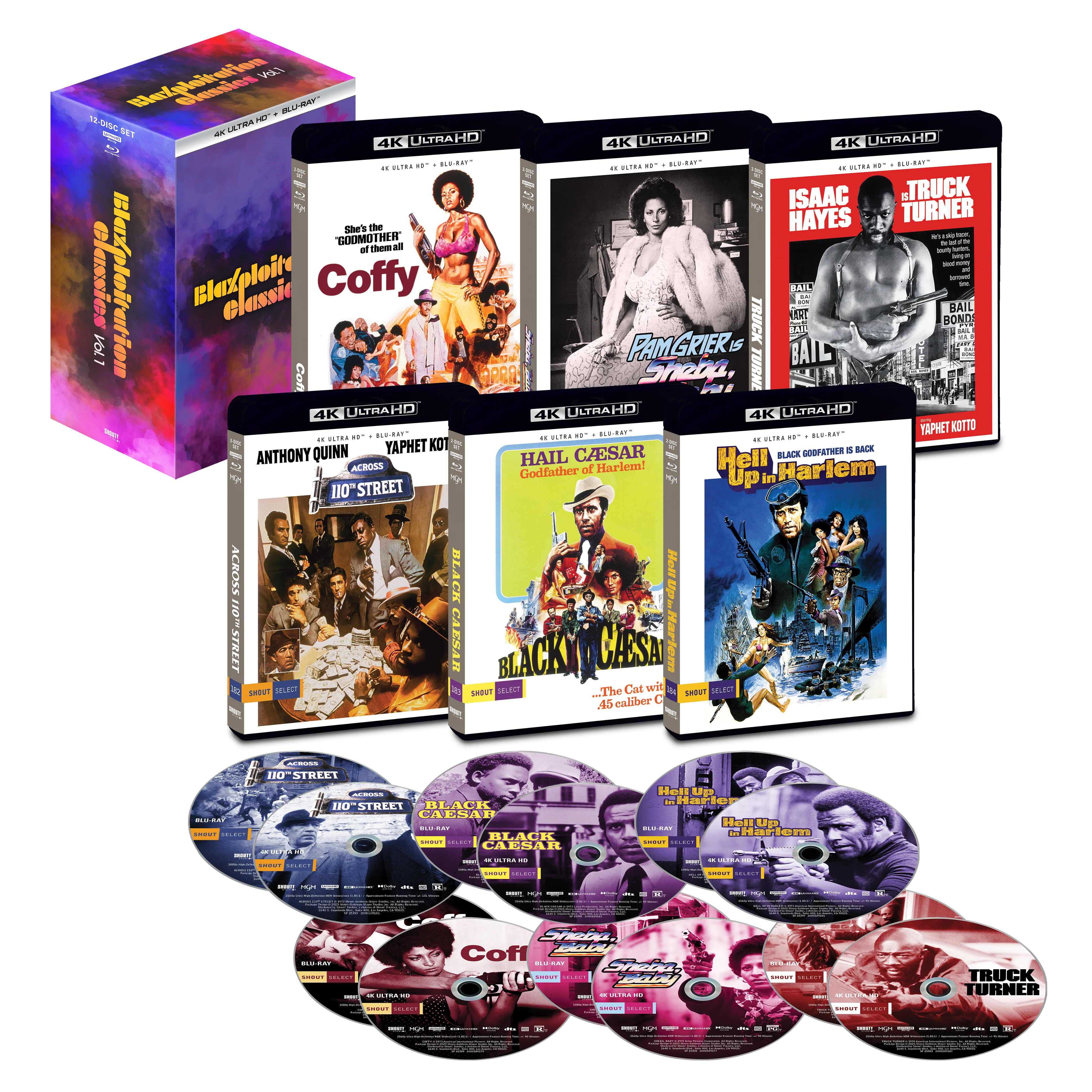 Blaxploitation Classics, Volume 1 4K UHD + Blu-ray Box Set (Shout Blaxploitation Classics, Volume 1 4K UHD + Blu-ray Box Set (Shout