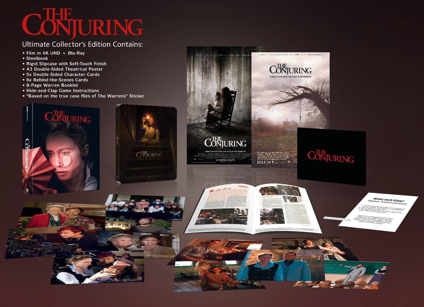 The Conjuring Ultimate Collector's Edition Steelbook 4K Ultra HD + Blu-Ray (Warner Bros/Region Free)