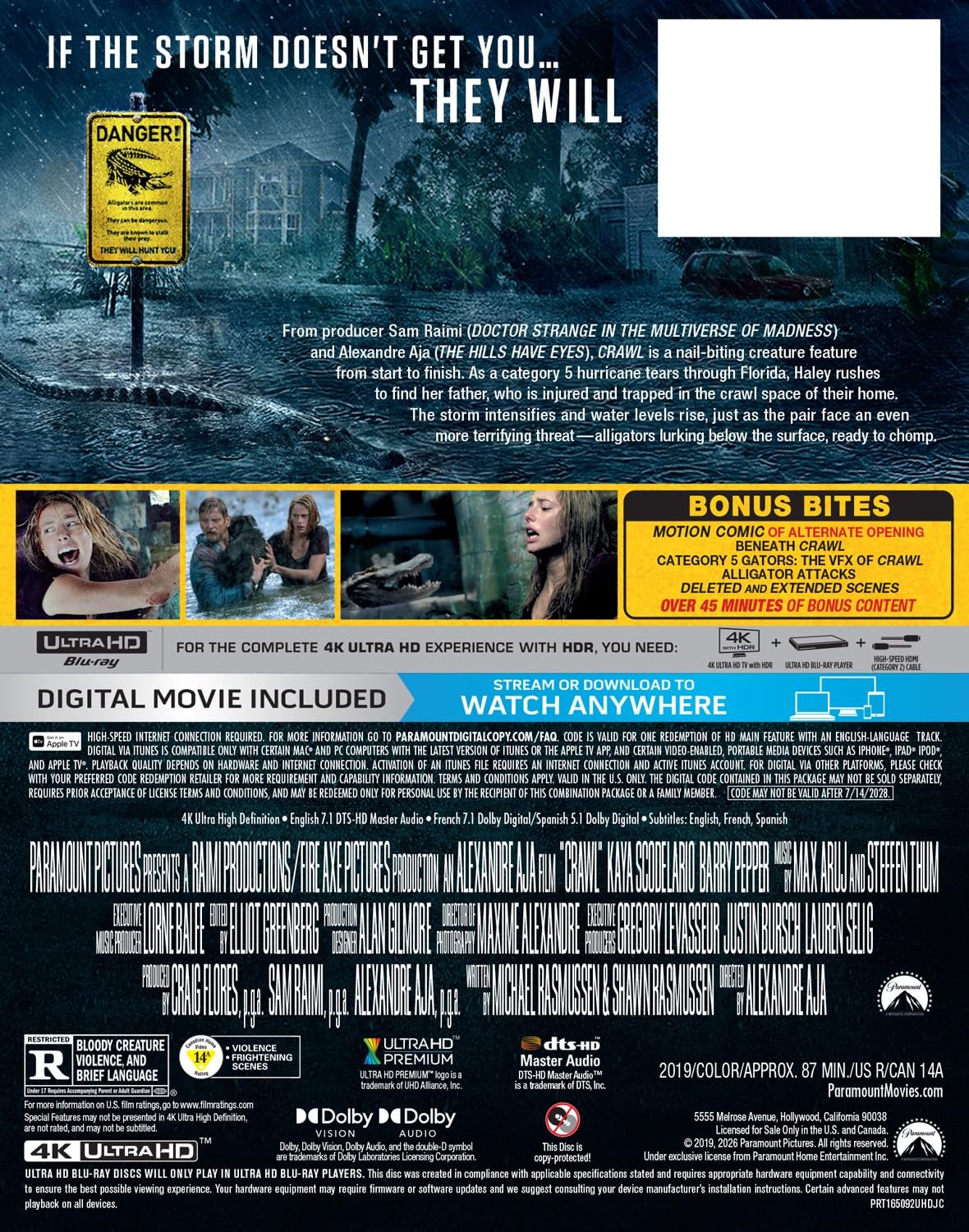 Crawl 4K UHD SteelBook (Paramount U.S.)