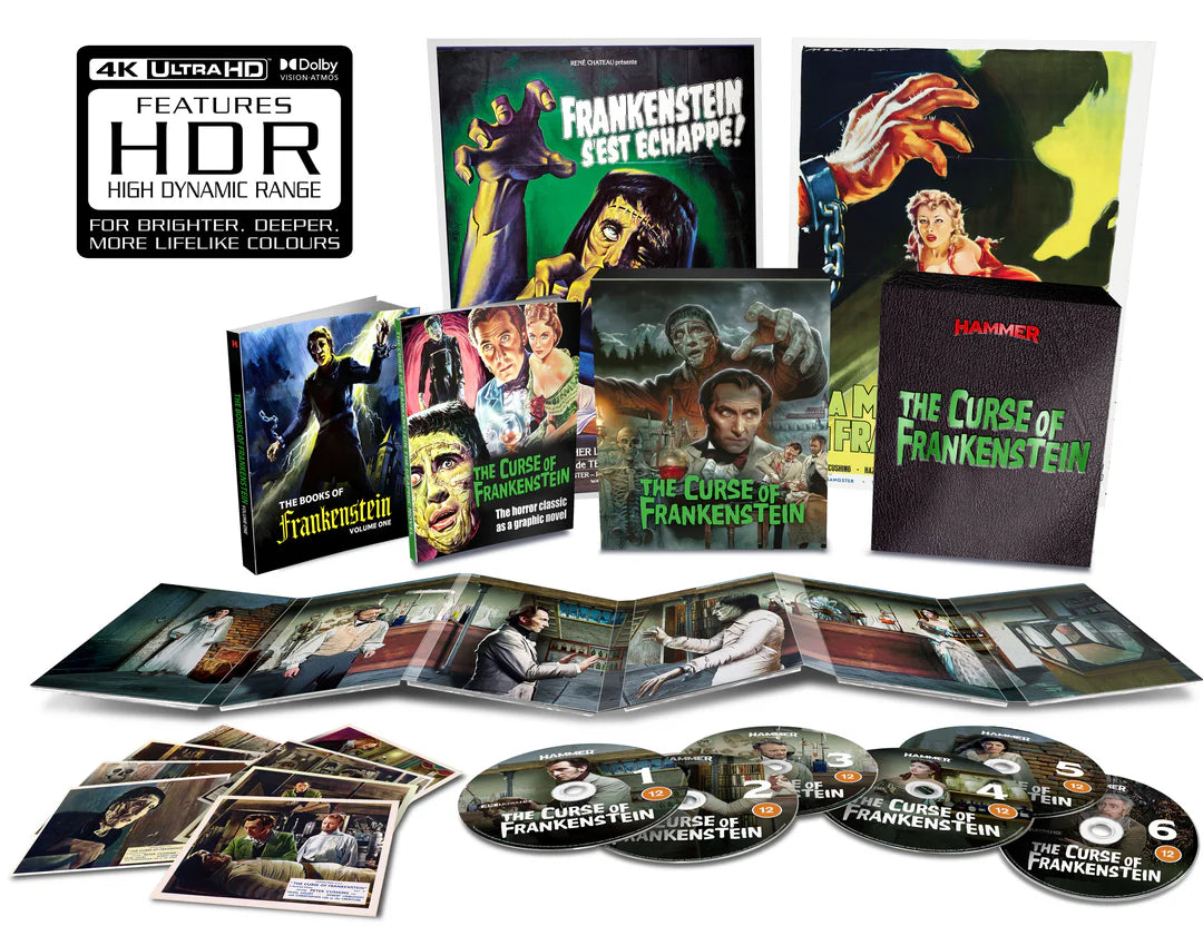 box monsters movie The Curse of Frankenstein 4K UHD + Blu-ray Collector's Edition (Hammer – The Atomic Movie Store