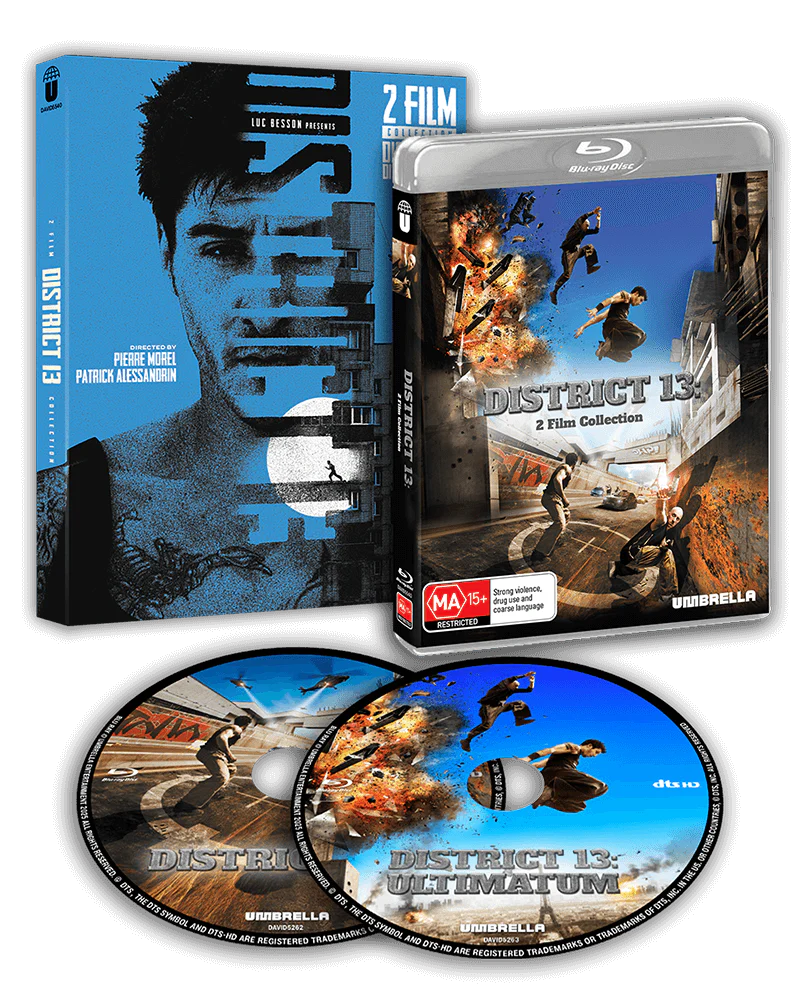 District 13: 2 Film Collection (2004, 2009) Blu-ray with Slipcover (Umbrella Entertainment/Region Free) LIMIT 1 PER CUSTOMER