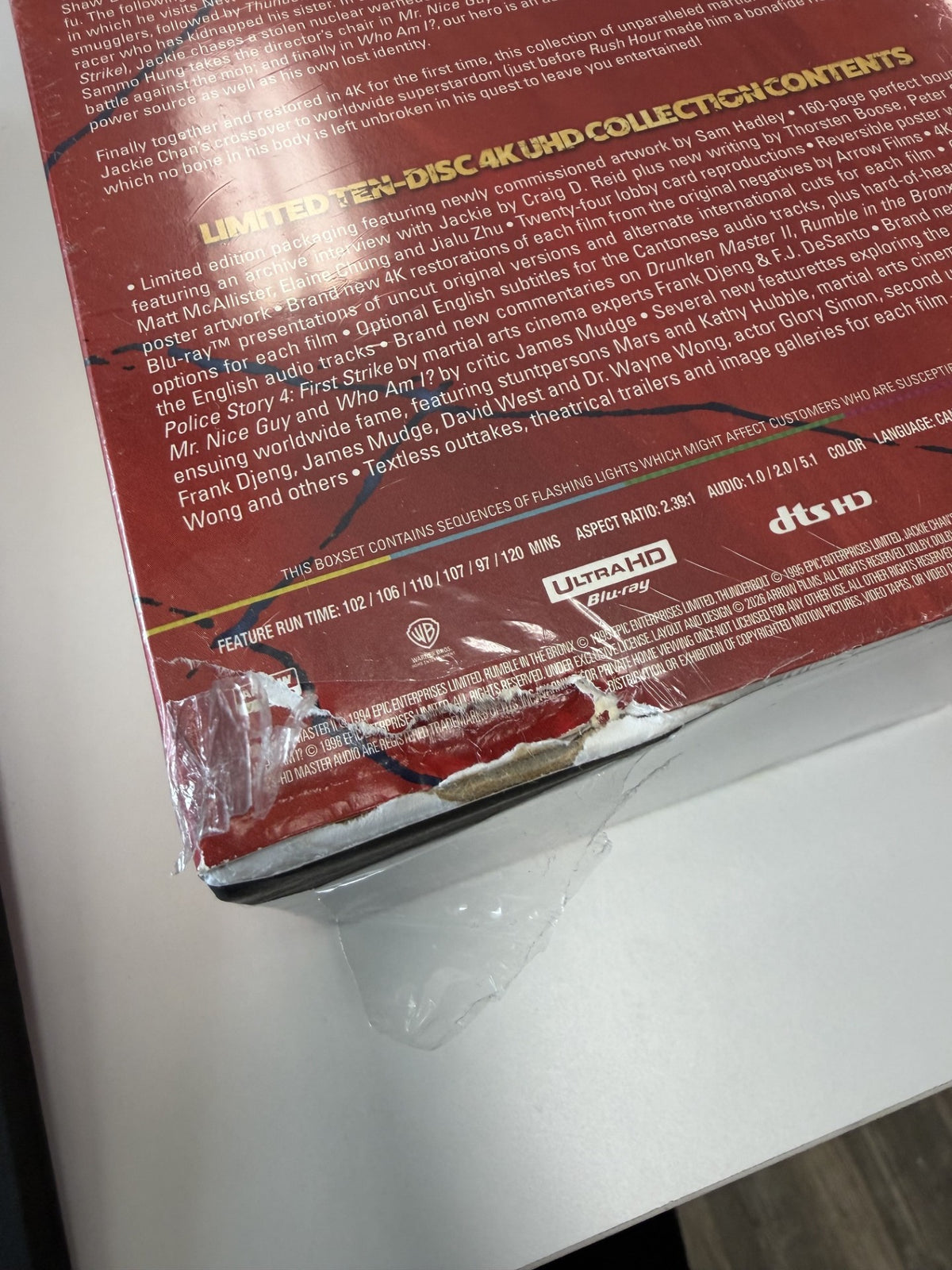 Jackie Chan's Breakout Hits 4K UHD Limited Edition (Arrow Video U.S.) DAMAGED PACKAGING (See sample photo)