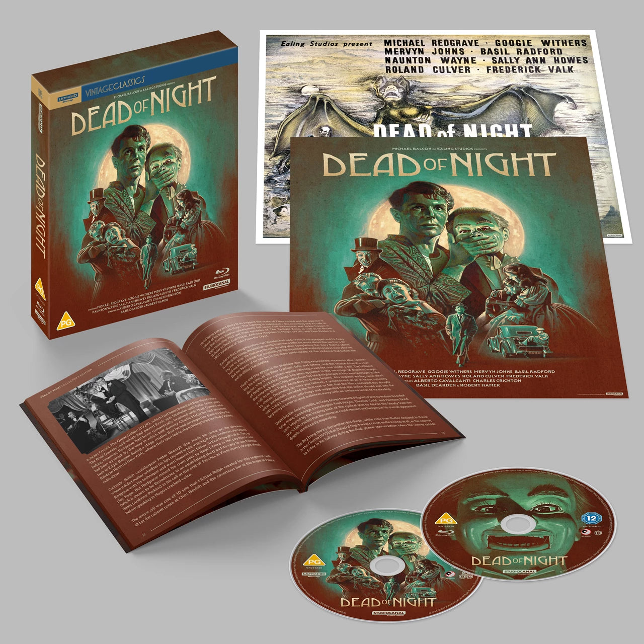 Dead Of Night (1945) Limited Collectors Edition 4K Ultra HD + Blu-Ray (StudioCanal/Region Free/B)