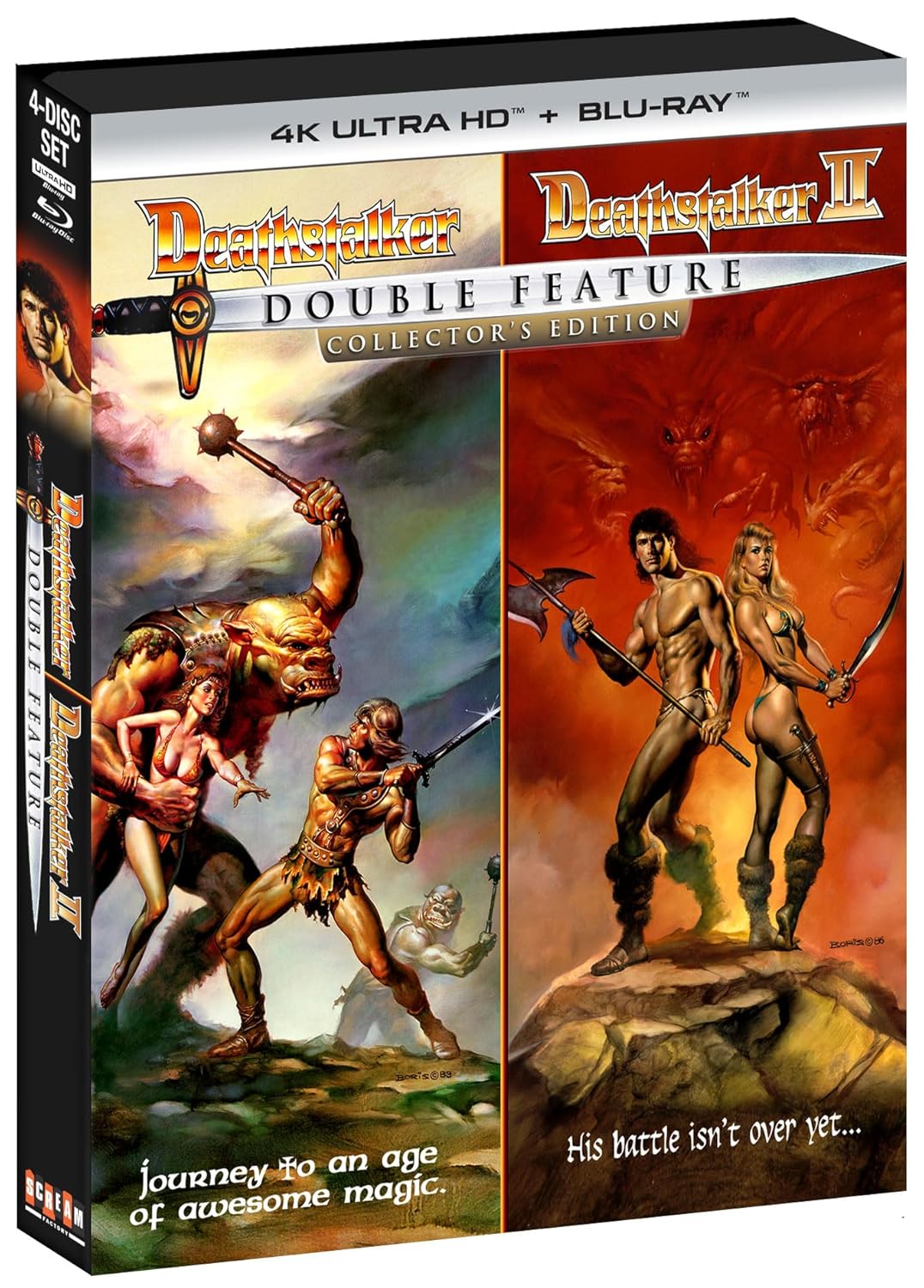 Deathstalker (1983) / Deathstalker II: Duel of the Titans (1987) 4K UHD + Blu-ray with Slipcover (Scream Factory)
