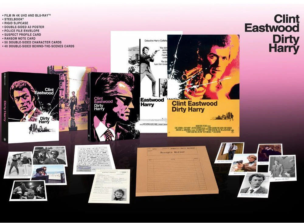 Dirty Harry Limited Collectors Edition 4K Ultra HD + Blu-Ray (Warner Bros/Region Free) LIMIT 1 PER CUSTOMER (See Product Page Note Regarding Product Content)