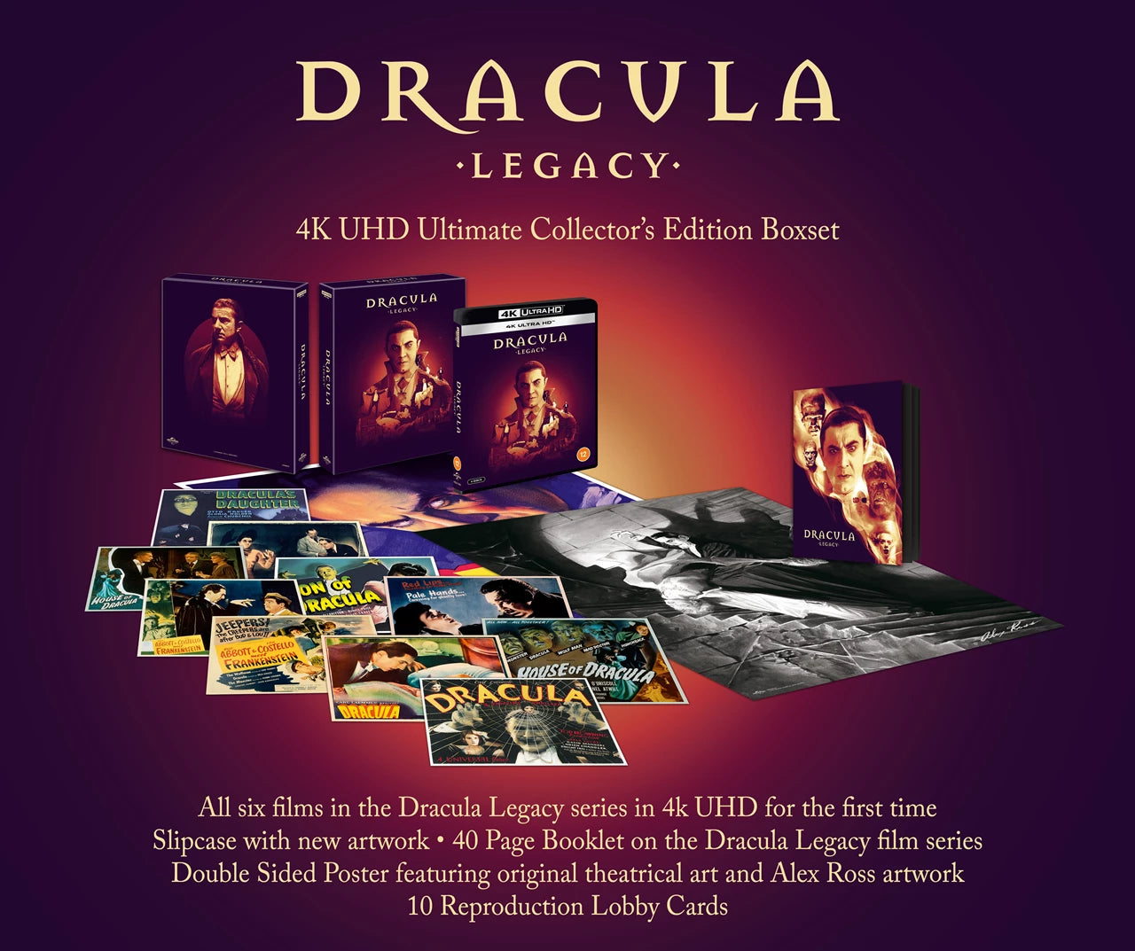 Dracula: Complete Legacy Collection 4K UHD (Universal/Region Free) open item severe creasing