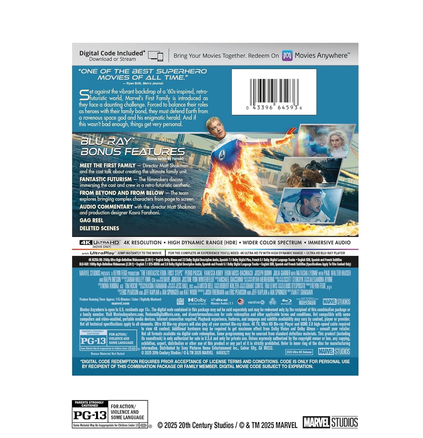 Fantastic Four First Steps 4K UHD + Blu-ray (20th Century Studios)
