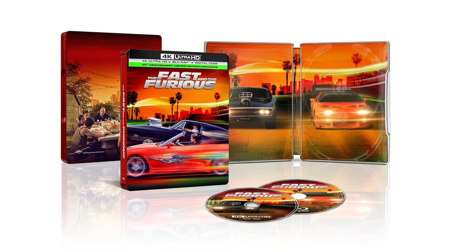 The Fast and Furious 4K UHD + Blu-ray 25th Anniversary Limited Edition Steelbook (Universal U.S.)