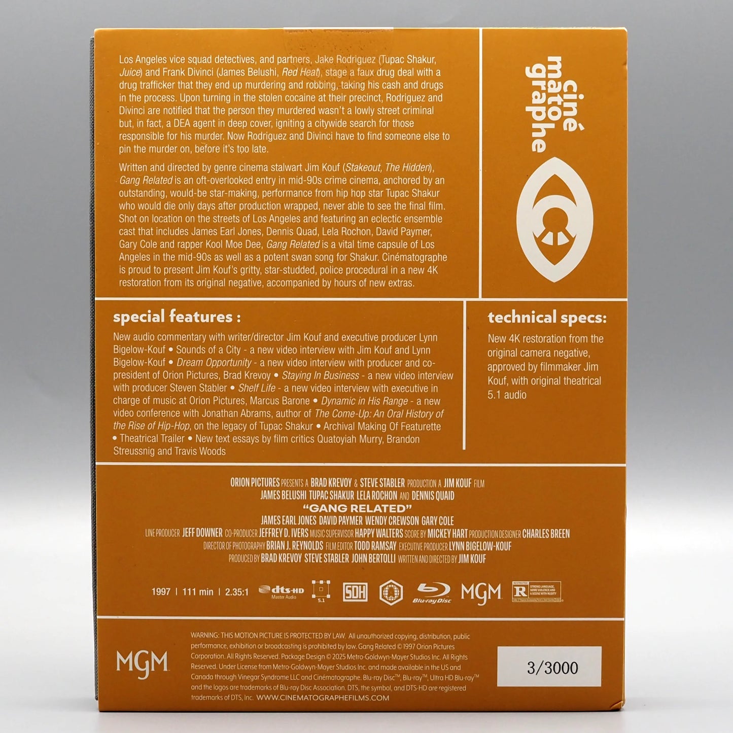 Gang Related Blu-ray with Limited Edition J-card MediaBook Slipcase (Cinématographe)