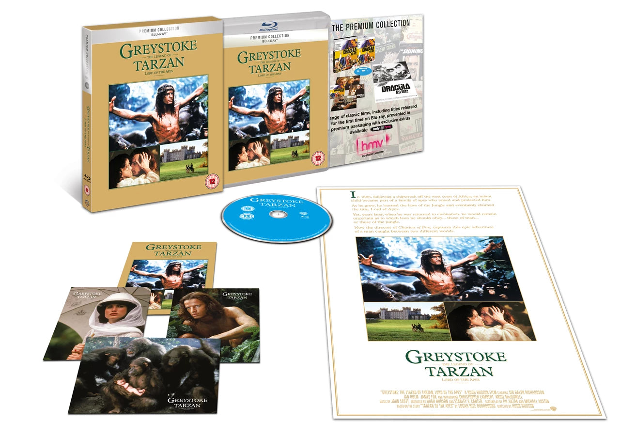 Greystoke - The Legend of Tarzan Blu-ray - The Premium Collection with Slipcase + Art Cards + Poster (Warner Bros/Region Free)
