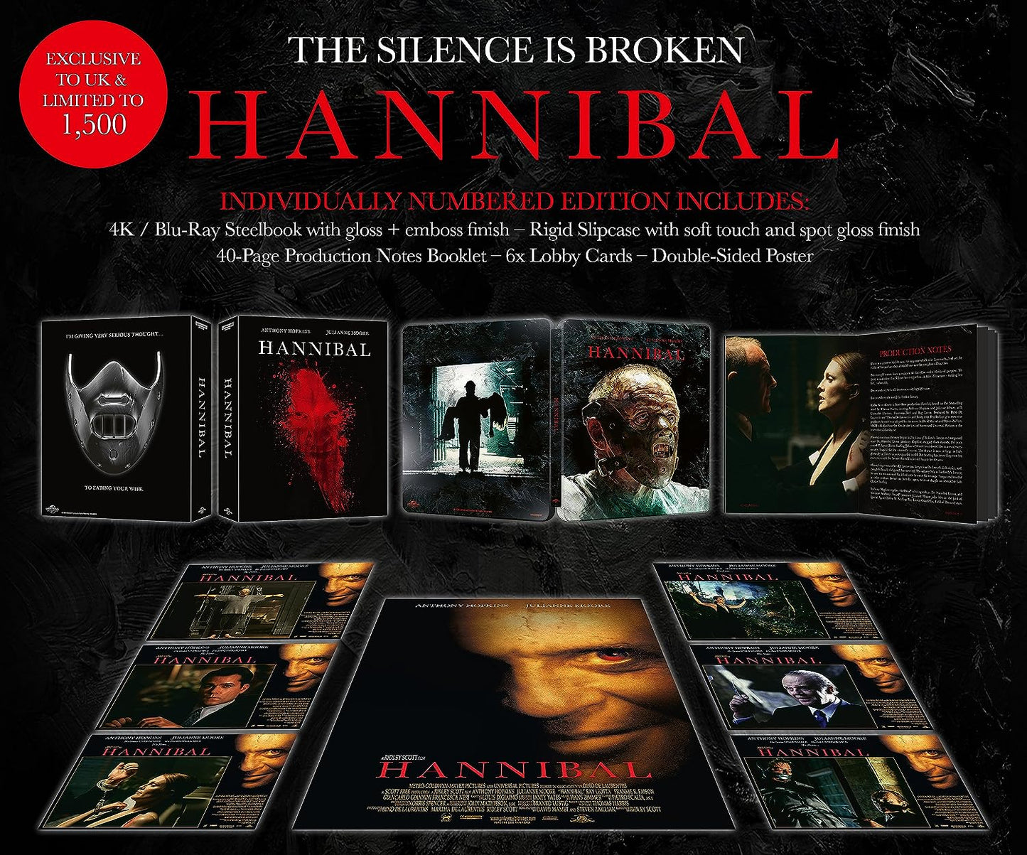 Hannibal Collector's Edition SteelBook 4K UHD + Blu-ray (Region Free/B)