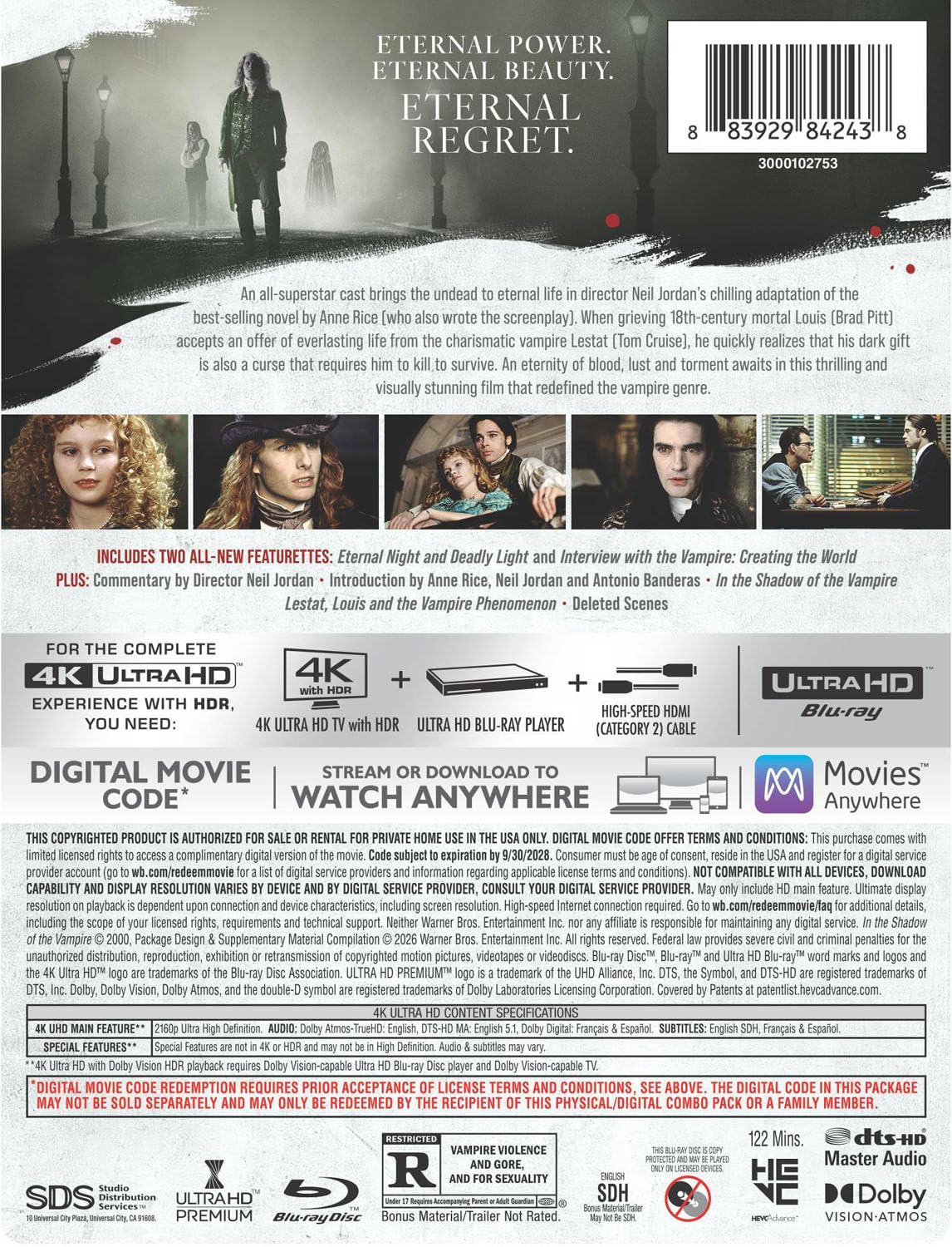 Interview with a vampire 4K UHD SteelBook (Warner Bros. U.S.) LIMIT 1 PER CUSTOMER