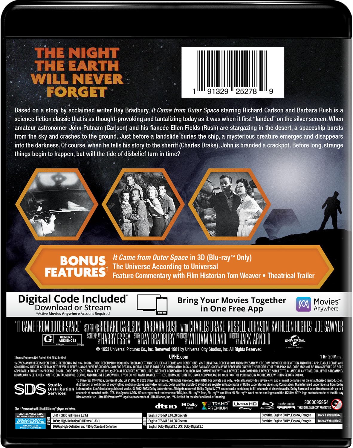 It Came From Outer Space 70th Anniversary 4K UHD + Blu-ray with Slipcover (Universal/U.S.)