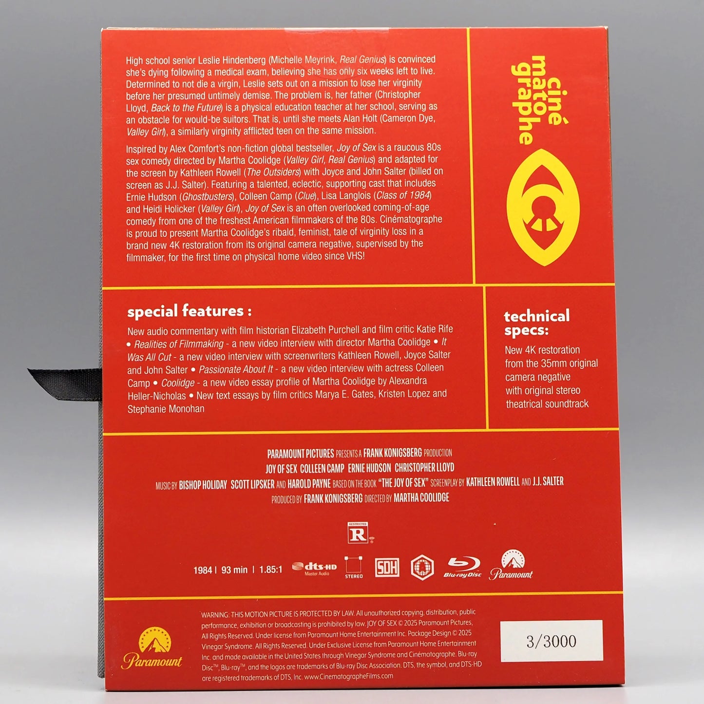 Joy of Sex Blu-ray with Limited Edition J-card MediaBook Slipcase (Cinématographe)