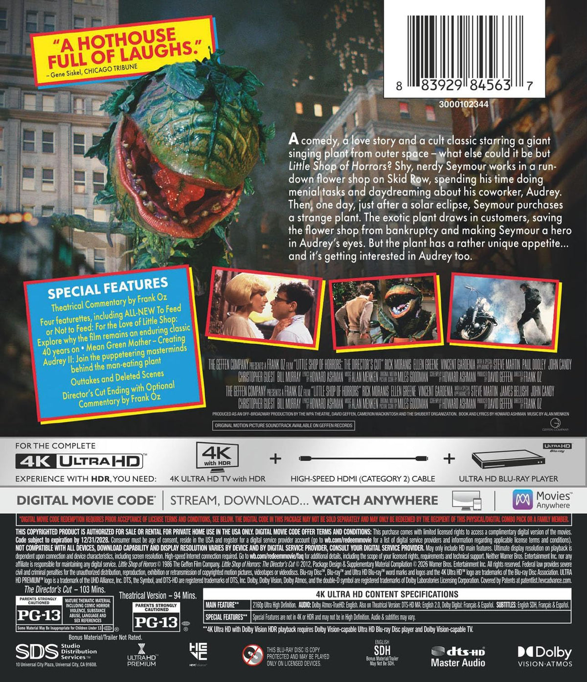 Little Shop of Horrors 4K UHD with Slipcover (Warner Bros U.S.)