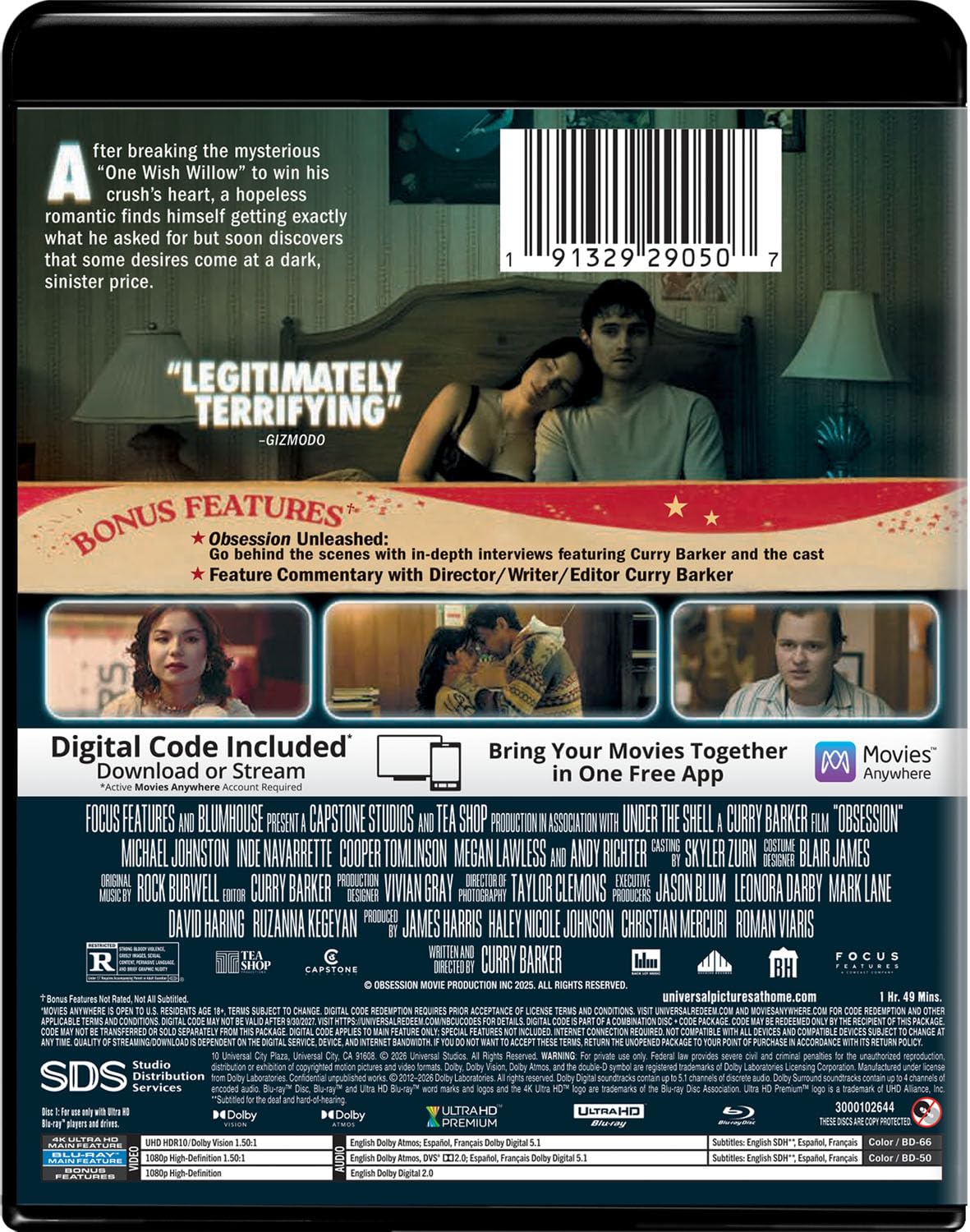Obsession 4K UHD + Blu-ray with Slipcover (Universal Pictures U.S.)