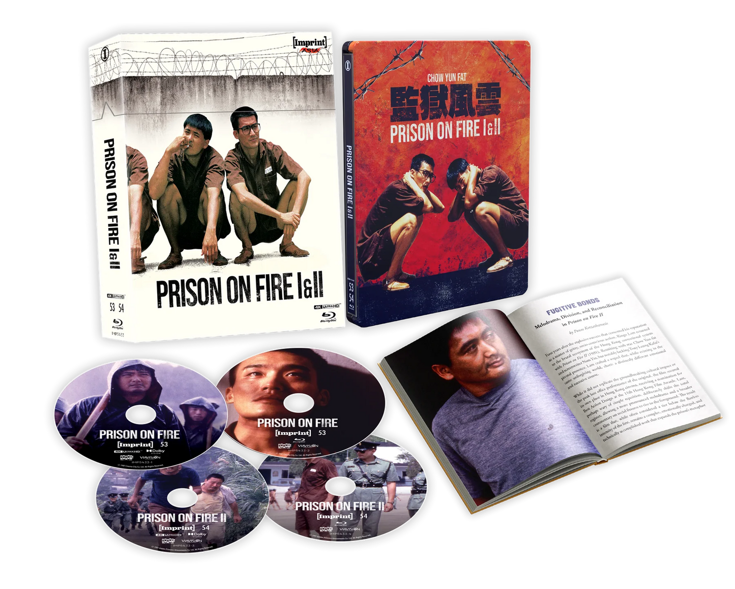 Prison On Fire (1987) / Prison On Fire II (1991) - 4K UHD + Blu-ray SteelBook + Hardback Booklet in Limited Edition Hardbox (Imprint/Region Free)