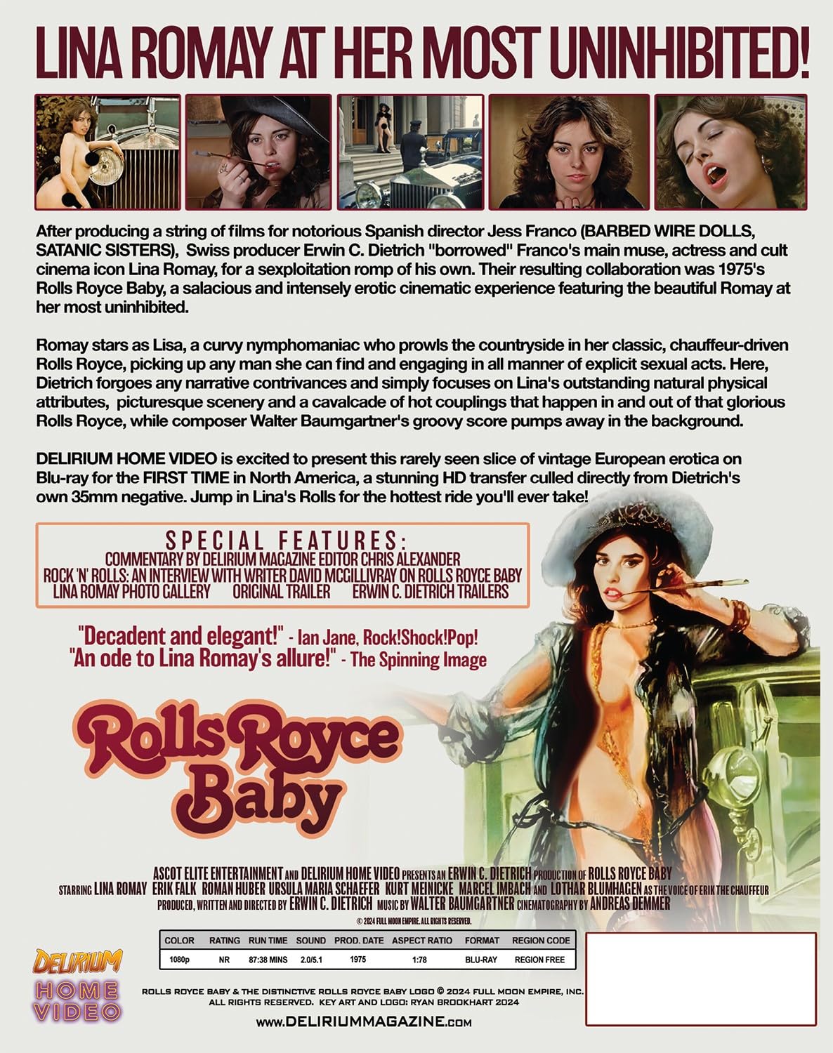 Rolls Royce Baby Blu-ray with Slipcover (Delirium Home Video)