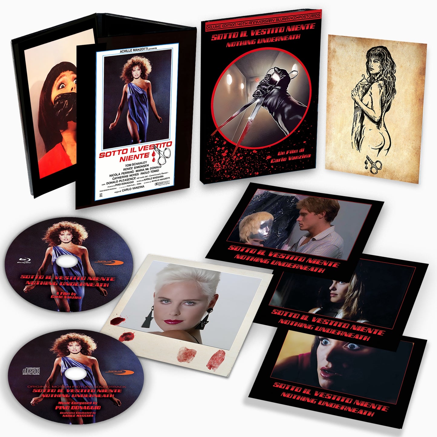 Nothing Underneath (Sotto Il Vestito Niente): 40th Anniversary Deluxe Limited Edition Blu-ray + CD + Postcards DigiBook (Rustblade U.S.)