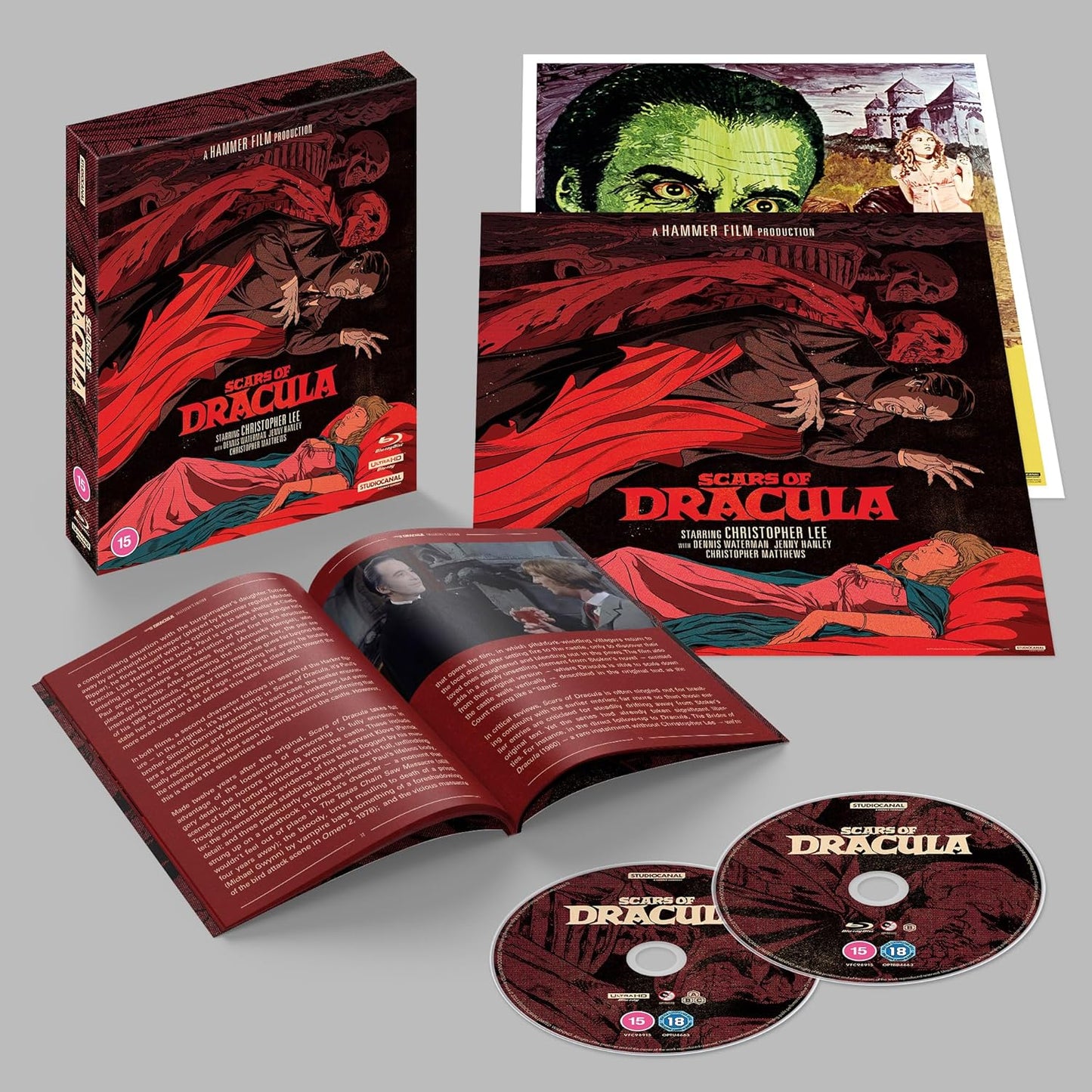 Scars Of Dracula Limited Collector's Edition 4K Ultra HD + Blu-ray with Slipcase + Booklet + Posters (StudioCanal/Region Free/B) LIMIT 1 PER CUSTOMER