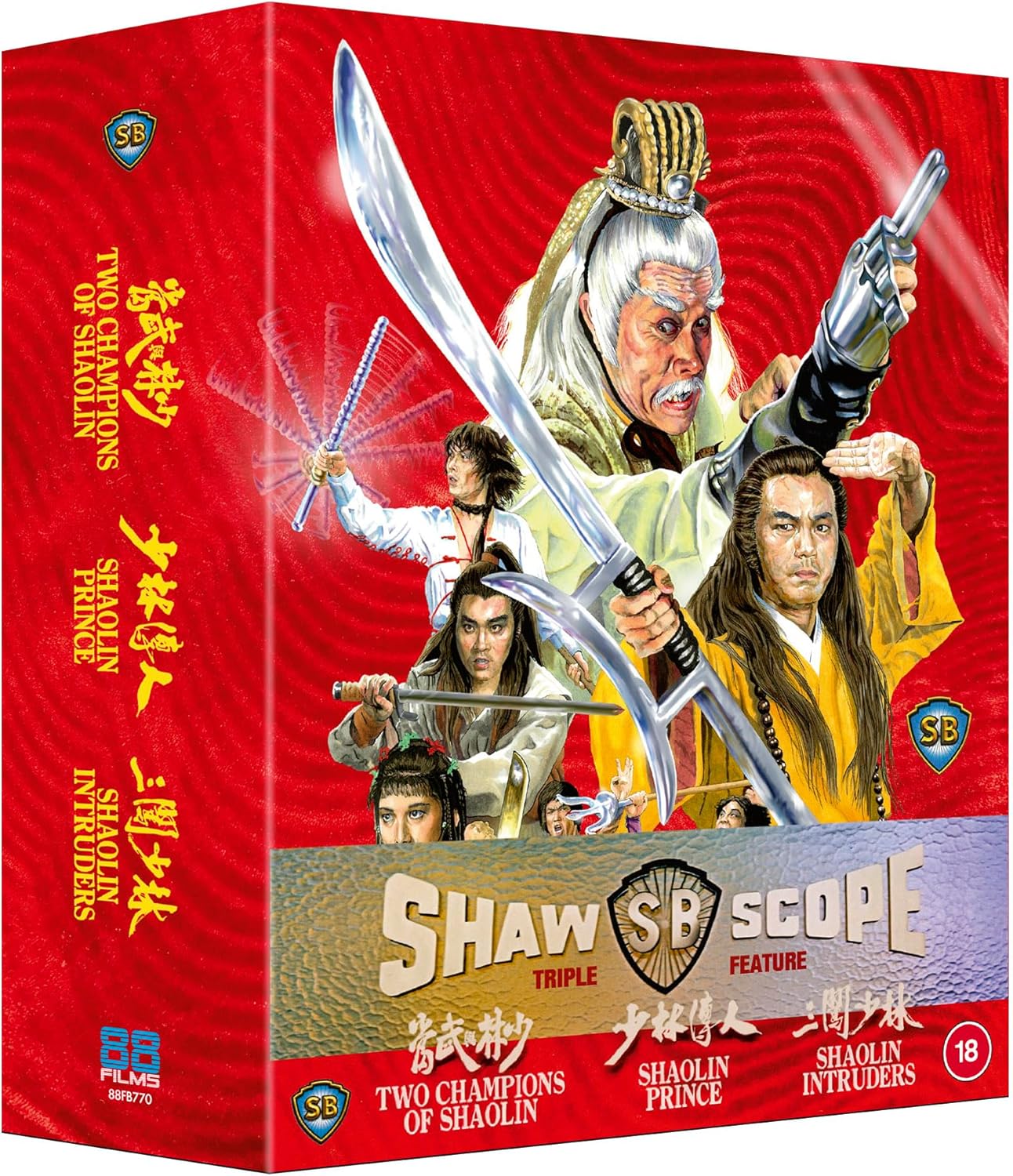 Shawscope - Two Champions Of Shaolin / Shaolin Prince / Shaolin Intruders Blu-Ray with Slip (88 FIlms/Region B)