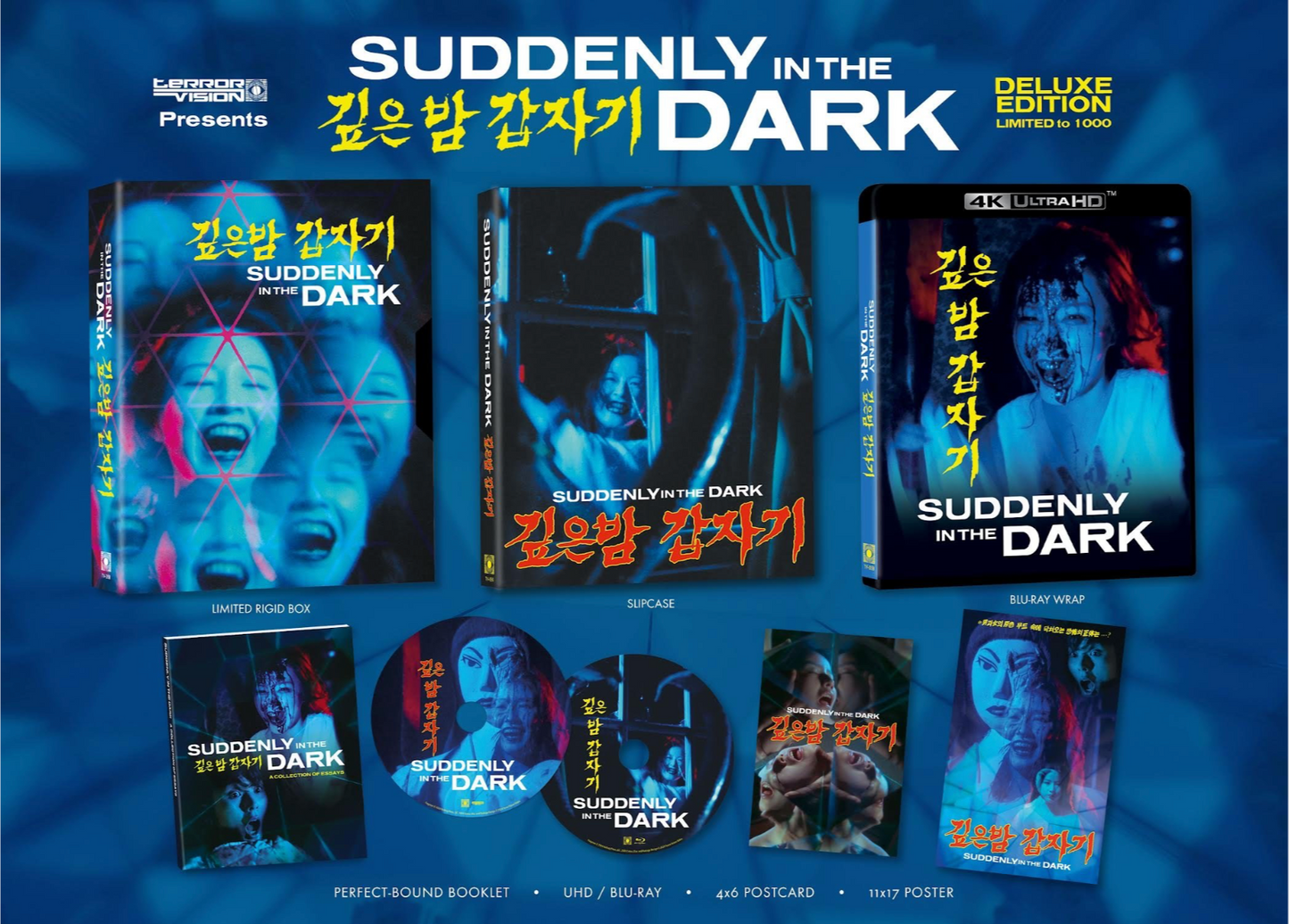 Suddenly In The Dark (1981) 2-Disc Deluxe Edition 4K UHD/Bluray with Slipcover (Terror Vision) LIMIT 1 PER CUSTOMER