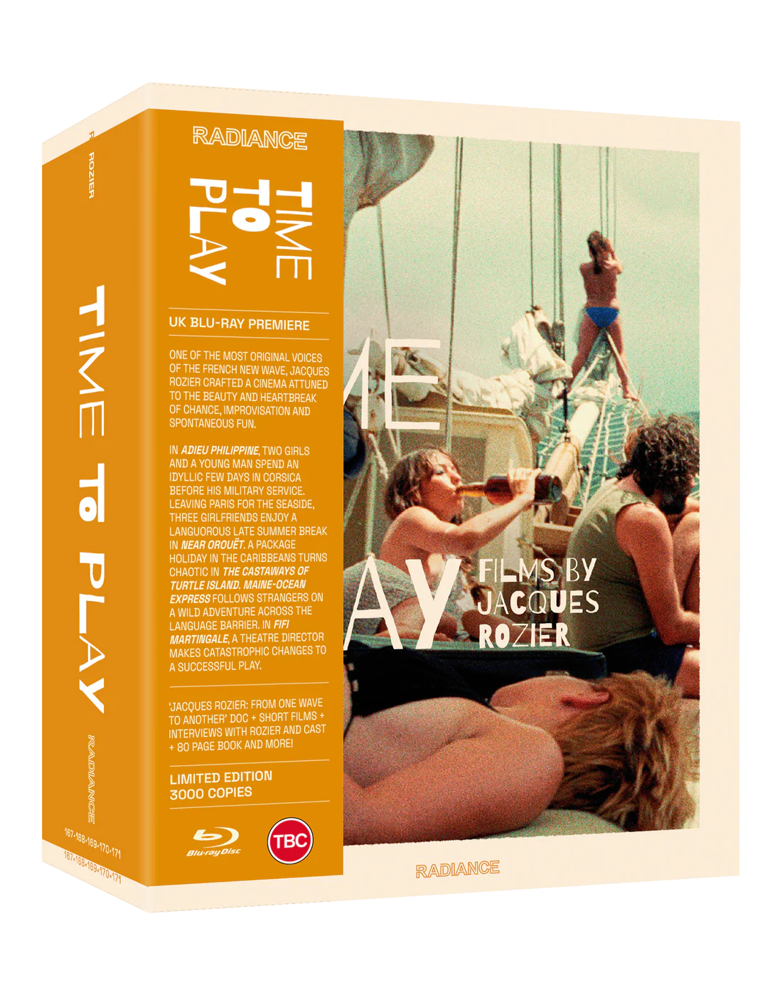 Time to Play: Films by Jacques Rozier Blu-ray Limited Edition HardBox (Radiance Films UK/Region B) LIMIT 1 PER CUSTOMER