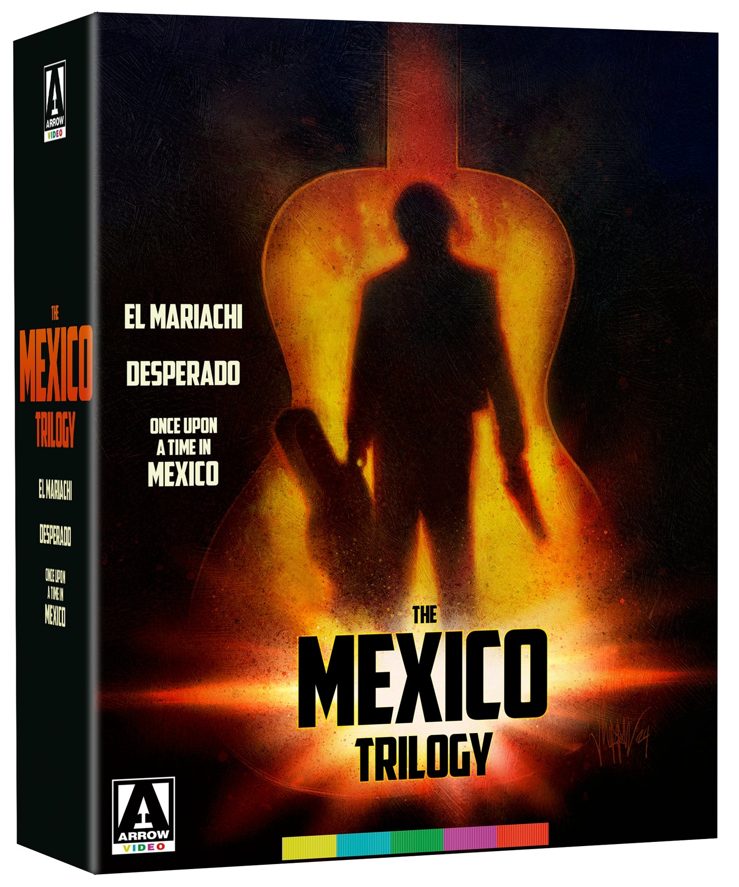 The Mexico Trilogy: El Mariachi, Desperado & Once Upon a Time in Mexico 4K UHD + Blu-ray Limited Edition Packaging (Arrow Films U.S.) SLIPCOVER DINGS