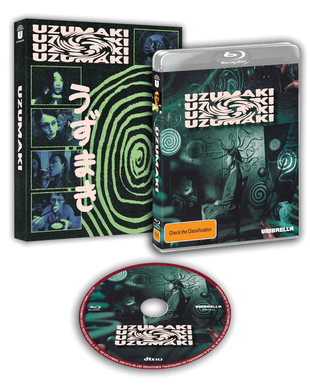 Uzumaki AKA Spiral (2000) Blu-ray with Slipcover (Umbrella Entertainment/Region Free)