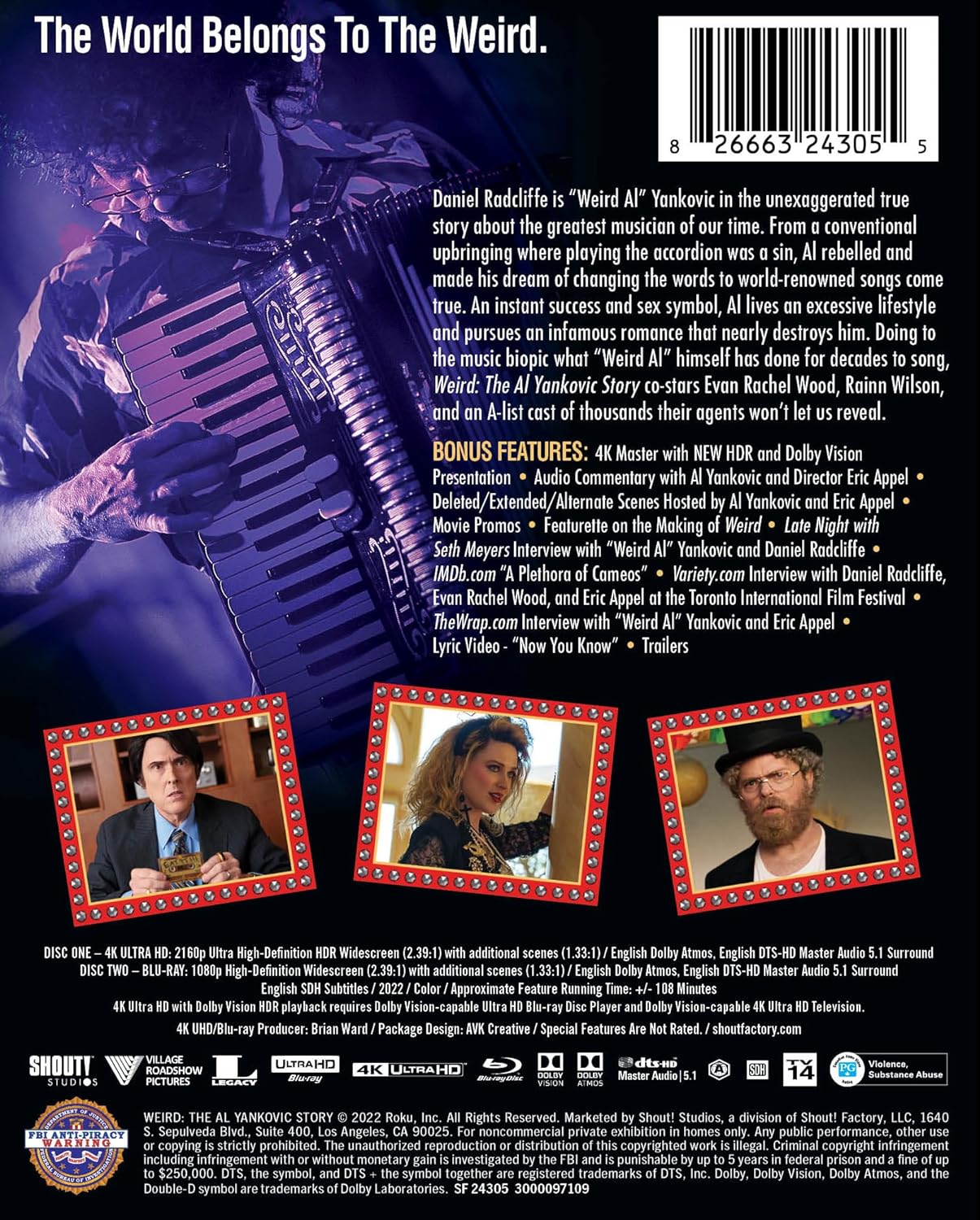 Weird: The Al Yankovic Story 4K UHD + Blu-ray SteelBook (Shout Factory)