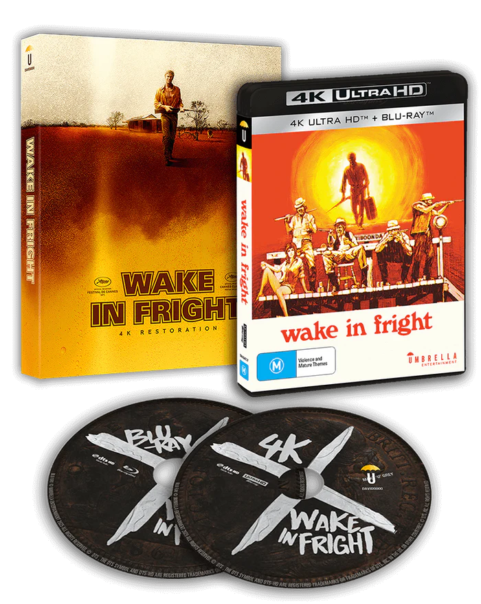 Wake In Fright (1971) 4K UHD + Blu-ray with Slipcover (Umbrella Entertainment/Region Free) LIMIT 1 PER CUSTOMER