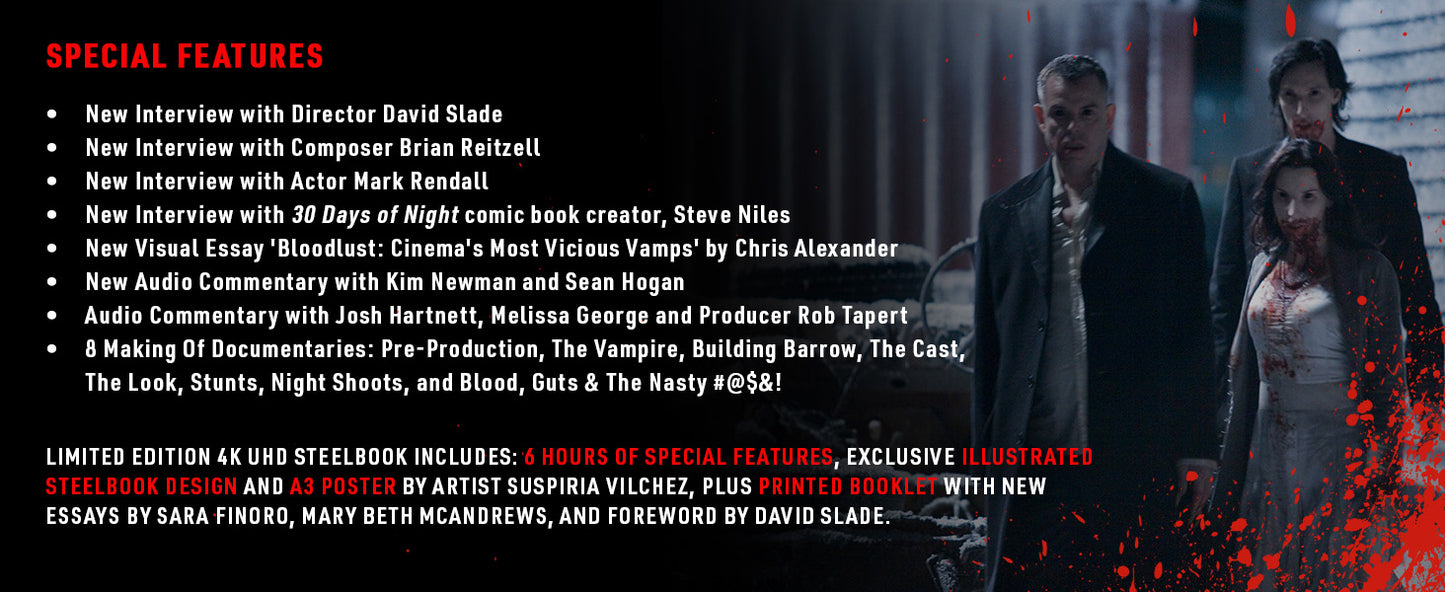 30 Days Of Night Limited Edition Steelbook 4K Ultra HD + Blu-Ray (Icon Film Distribution/Region Free/B) [Preorder]