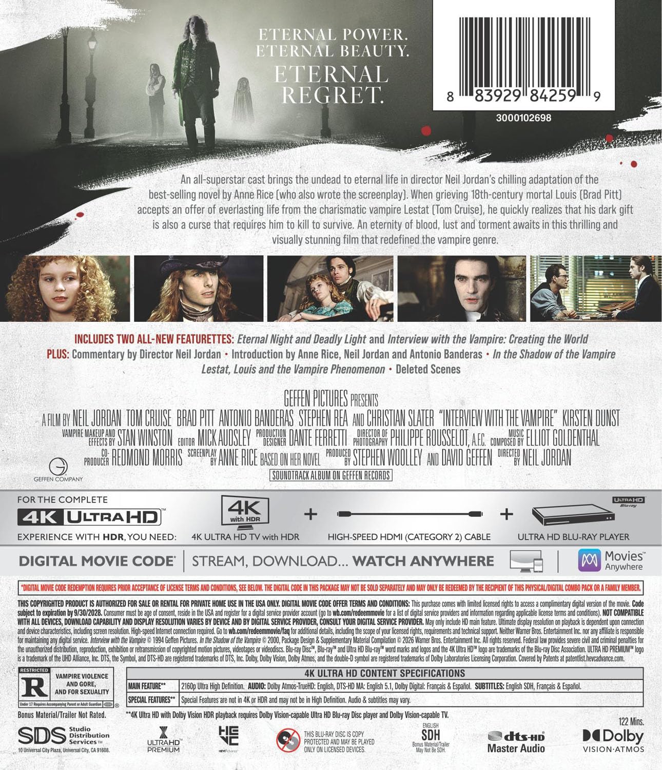 Interview With the Vampire 4K UHD (Warner Bros. U.S.) [Preorder)