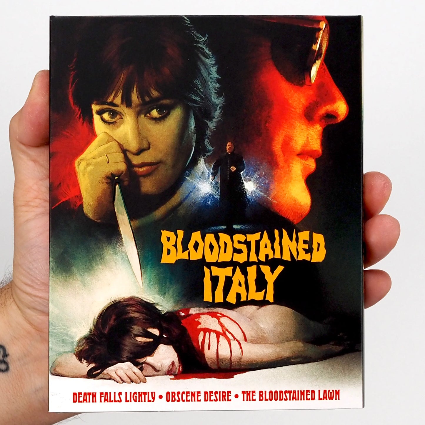 Bloodstained Italy: Obscene Desire / The Bloodstained Lawn / Death Falls Lightly Blu-ray with Limited Edition Slipcover (Vinegar Syndrome)