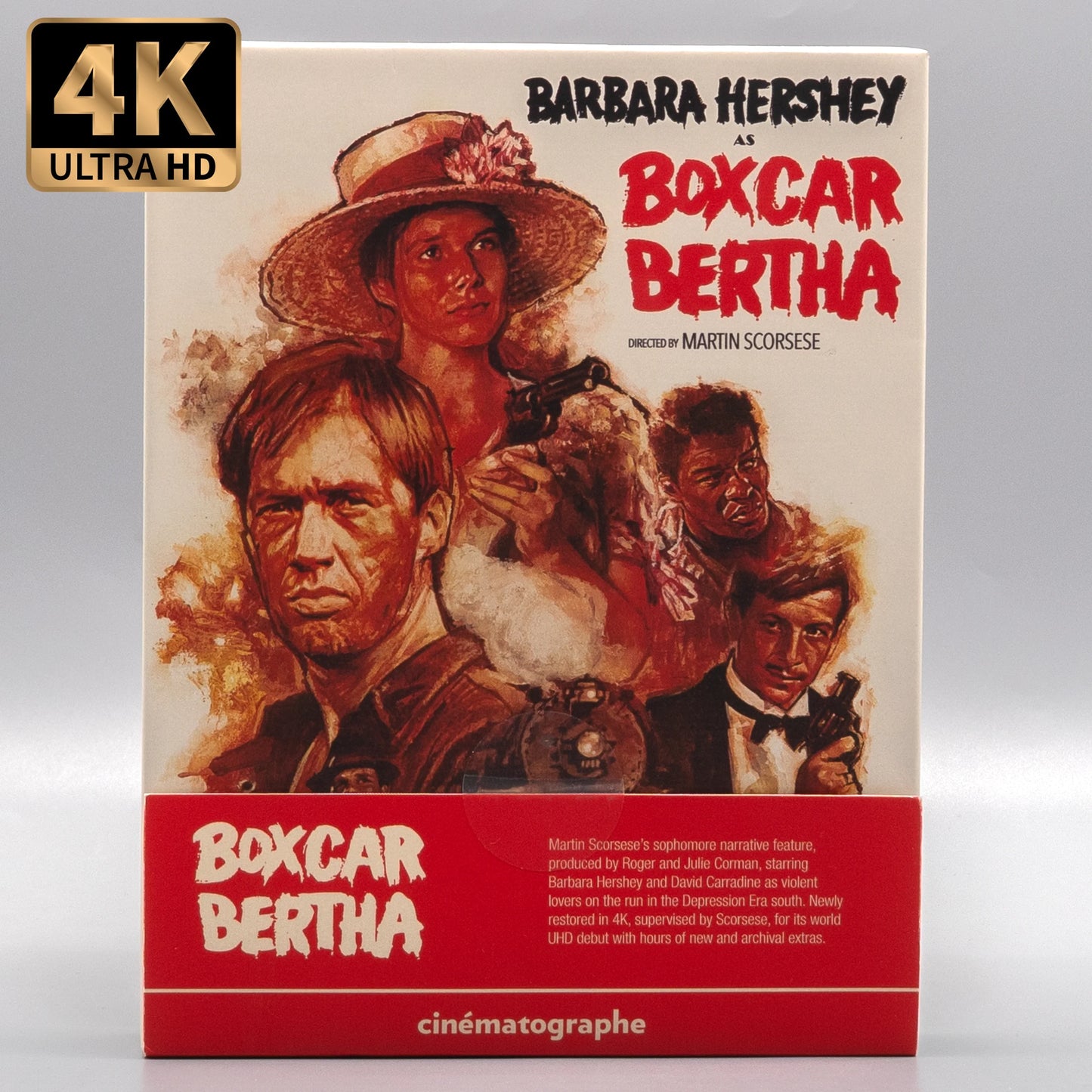 Boxcar Bertha 4K UHD + Blu-ray with Limited Edition J-card MediaBook Slipcase (Cinématographe)