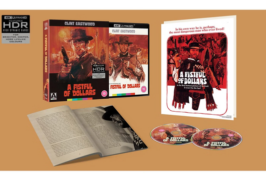 A Fistful of Dollars 4K UHD + Blu-ray Extras Disc Limited Edition with Slipcover (Arrow Films UK/Region Free/B)