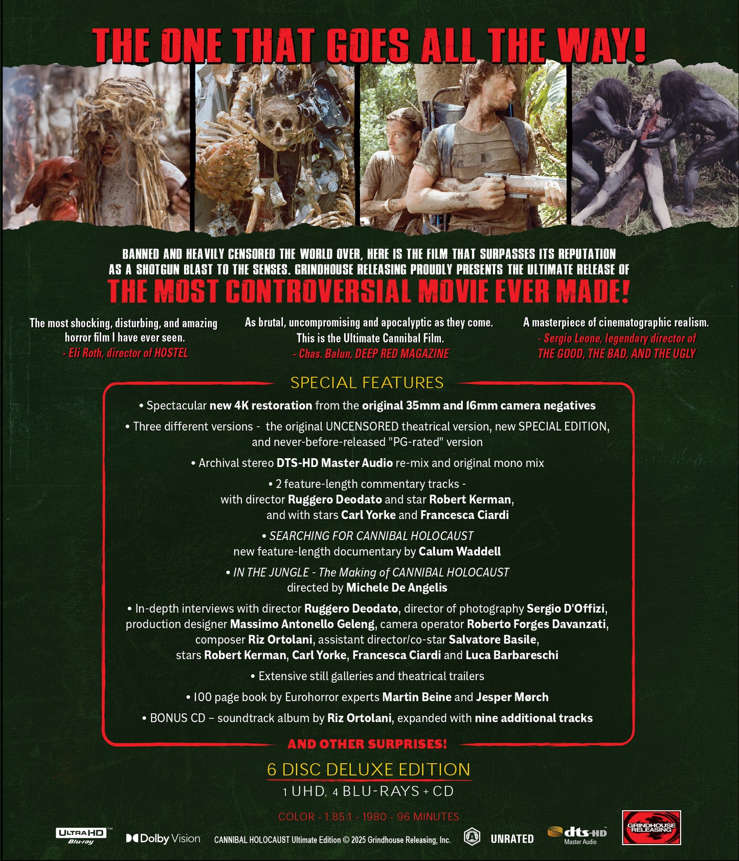 Cannibal Holocaust 4K UHD + Blu-ray (6-Disc) Deluxe Edition (Grindhouse Video) [Preorder]