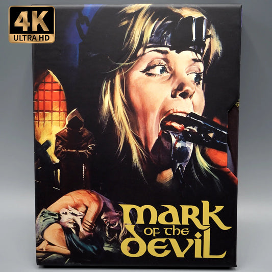 Mark of the Devil 4K UHD + Blu-ray with Limited Edition Hard Slipcase + Slipcover Combo  (Vinegar Syndrome)