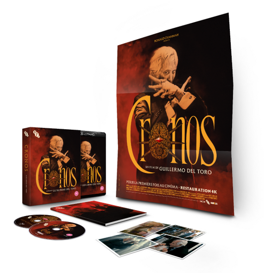 Cronos Limited Edition 4K UHD + Blu-ray Extras with Slipcase + Book + Poster (BFI/Region Free/B) LIMIT 1 PER CUSTOMER