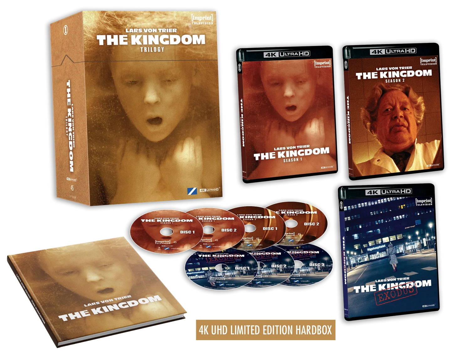 Lars von Trier's The Kingdom Trilogy (1994 - 2022) - Imprint Television #45 - 4K UHD Limited Edition Hardbox + Hardcover Booklet (Imprint/Region Free) [Preorder]