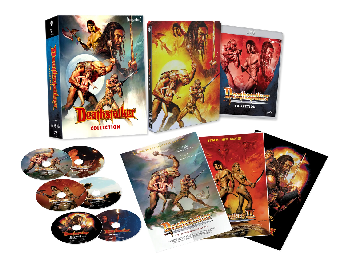 Deathstalker Collection (1983 - 2025) - 4K UHD + Blu-ray Limited Edition Steelbook in 3D Lenticular Hardcase + Posters (Imprint/Region Free) [Preorder]