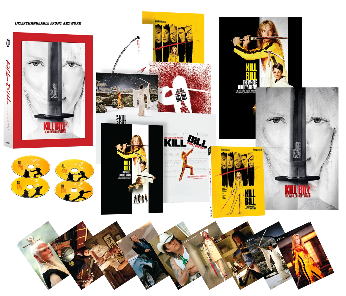 Kill Bill: The Whole Bloody Affair (2004) - 4K UHD + Blu-ray Limited Edition Large Hardbox with Interchangeable Artwork (Imprint/Region Free) [Preorder]