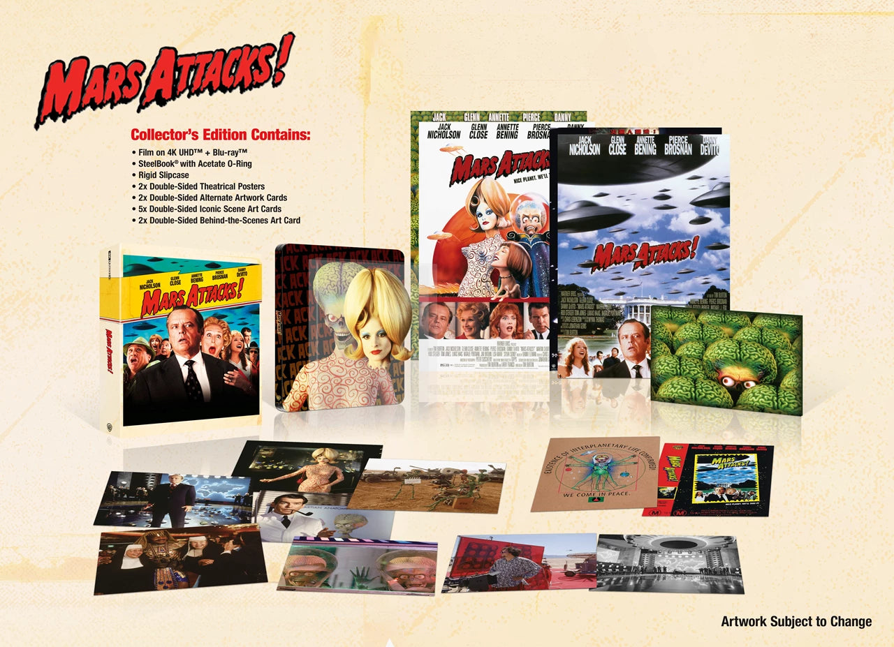 Mars Attacks! Limited Collector's Edition 4K UHD SteelBook (Warner Bros./Region Free) LIMIT 1 PER CUSTOMER